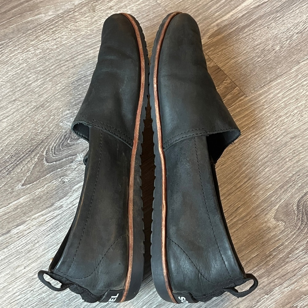 Sorel Ella Slip On Flats Casual Comfort Black Leather Womens 9.5 UK 7.5 EU 40.5 - Picture 3 of 7